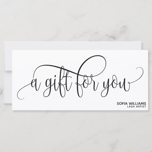 Simple & Modern Gift Certificate Gift Card (Voorkant)