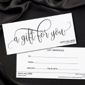 Simple & Modern Gift Certificate Gift Card