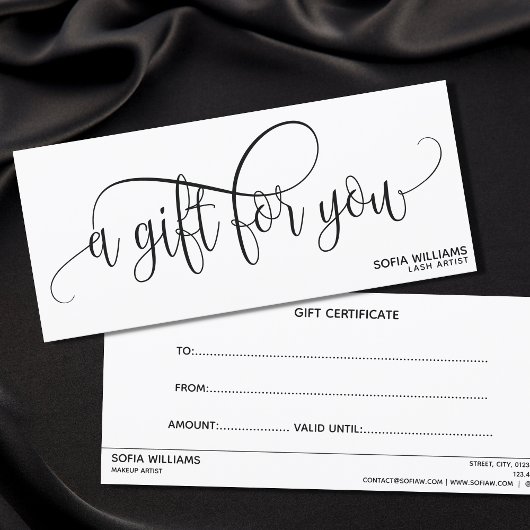 Simple & Modern Gift Certificate Gift Card