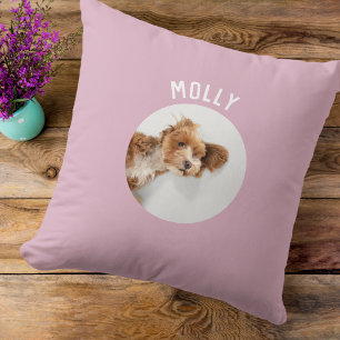 Simple Modern Girly Pet-foto op maat Kussen