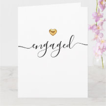 Simple Modern Gold Heart White ingeschakeld