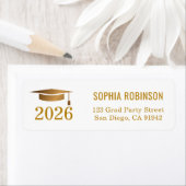 Simple Modern Gold Script Typography Graduation Etiket (Insitu)