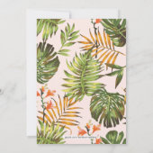 Simple Modern Gold Tropical Wedding Vrijgezellenfe Kaart (Achterkant)