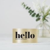 Simple Modern Gold & White Background  Visitekaartje (Staand voorkant)