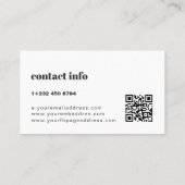 Simple Modern Gold & White Background  Visitekaartje (Achterkant)