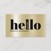 Simple Modern Gold & White Background  Visitekaartje (Voorkant)