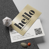 Simple Modern Gold & White Background  Visitekaartje