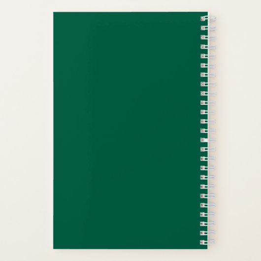 Simple Modern Golf Journal Personalized Name Green Notitieboek (Achterkant)