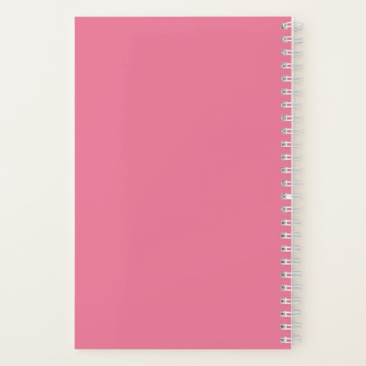 Simple Modern Golf Journal Personalized Name Pink Notitieboek (Achterkant)