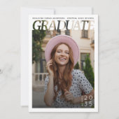 Simple Modern Graduate Photo Graduation Party Kaart (Voorkant)