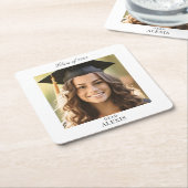 Simple Modern Graduation Party Photo  Kartonnen Onderzetters (Schuin)