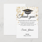 Simple Modern Graduation Thank You Card Bedankkaart (Voorkant / Achterkant)
