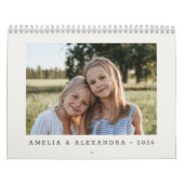 Simple Modern Grandchildren Photo Desk Kalender (Hoes)