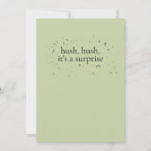 Simple Modern Green Surprise 40th Birthday Party Kaart (Achterkant)