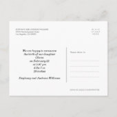 Simple Modern Hallo Baby Birth Photo Briefkaart (Achterkant)