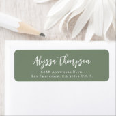 Simple Modern Handlettering Name Script Green Etiket (Insitu)