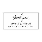 Simple Modern Handwriting Thank You Business Zelfinktende Stempel (Design)