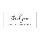 Simple Modern Handwriting Wedding Thank You Zelfinktende Stempel (Design)