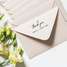 Simple Modern Handwriting Wedding Thank You Zelfinktende Stempel