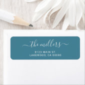 Simple Modern Handwritten Family Blue Etiket (Insitu)