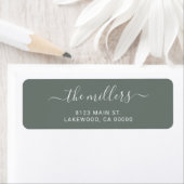 Simple Modern Handwritten Family Green Etiket (Insitu)
