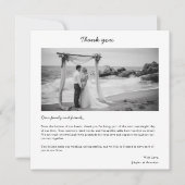 Simple Modern Handwritten Wedding Photo Square Bedankkaart (Voorkant)