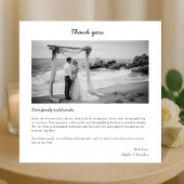 Simple Modern Handwritten Wedding Photo Square Bedankkaart