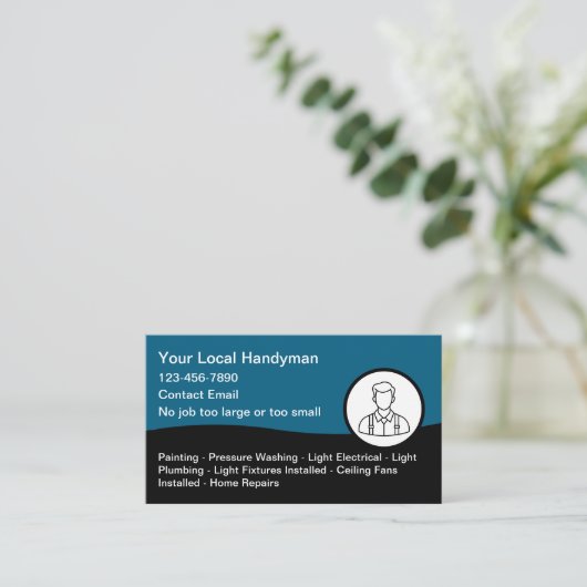  Simple Modern Handyman Home Maintenance Visitekaartje (Staand voorkant)