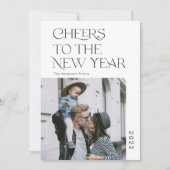 Simple Modern Happy New Year 2022 Foto Feestdagenkaart (Voorkant)