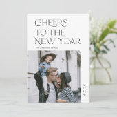 Simple Modern Happy New Year 2022 Foto Feestdagenkaart (Staand voorkant)