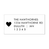 Simple Modern Heart Return Address  Rubberstempel (Afrduk)