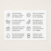 Simple Modern Henna Brows Aftercare Kaart Advice (Achterkant)