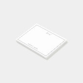 Simple Modern Initials Border Stationery Post-it® Notes (Schuin)