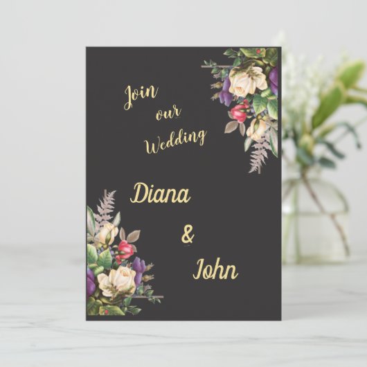 Simple modern invitation, simple, minimalist save the date (Staand voorkant)