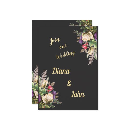 Simple modern invitation, simple, minimalist save the date (Voorkant / Achterkant in situ)