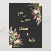 Simple modern invitation, simple, minimalist save the date (Voorkant / Achterkant)