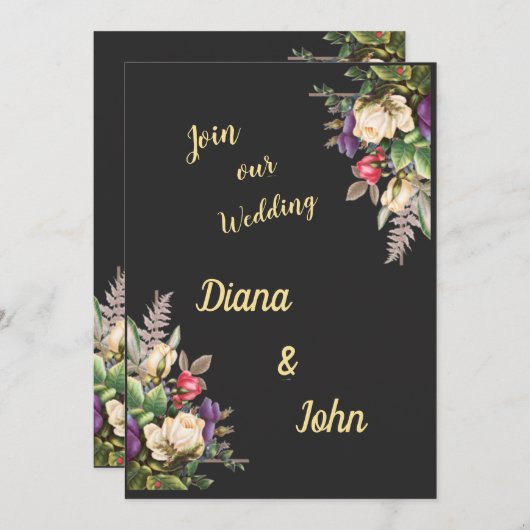 Simple modern invitation, simple, minimalist save the date (Voorkant / Achterkant)