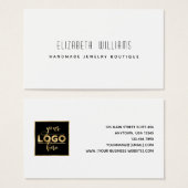 Simple Modern Jewelry Designer Logo Visitekaartje (Voorkant /achterkant)
