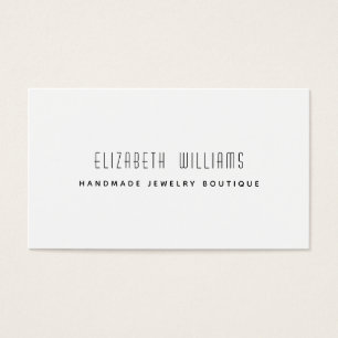 Simple Modern Jewelry Designer Logo Visitekaartje