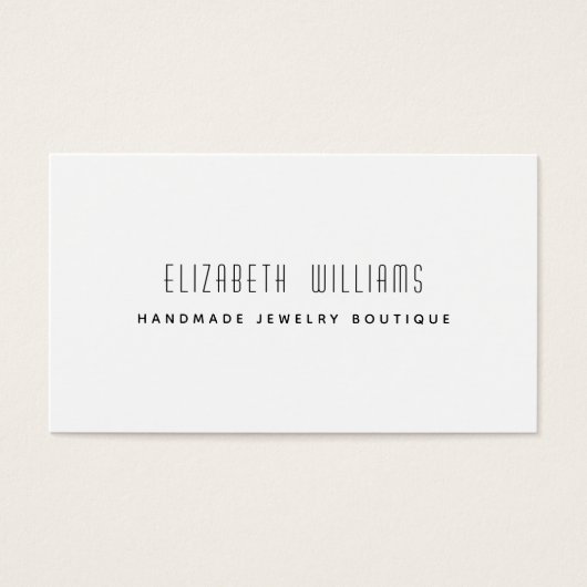 Simple Modern Jewelry Designer Logo Visitekaartje (Voorkant)