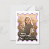 Simple Modern Kids Photo Classroom Valentine's Notitiekaartje (Voorkant)