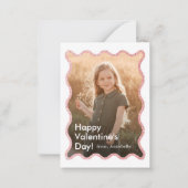 Simple Modern Kids Photo Classroom Valentine's Notitiekaartje (Voorkant)