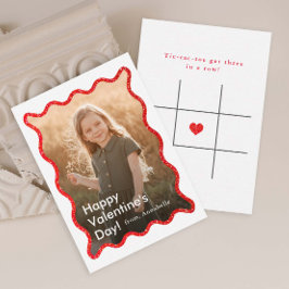 Simple Modern Kids Photo Classroom Valentine's Notitiekaartje