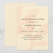 Simple Modern Leaf Design Baby Shower Invitation Kaart (Voorkant / Achterkant)