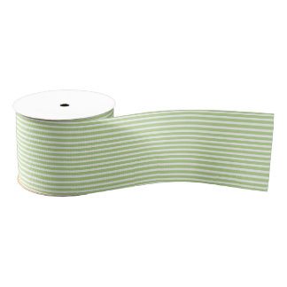 Simple Modern Lime Green White Striped Minimalist  Grosgrain Lint