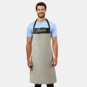 Simple Modern Linen Apron Schort (Gedragen)