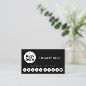 Simple Modern Logo Business Loyalty Card Visitekaartje (Staand voorkant)