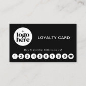 Simple Modern Logo Business Loyalty Card Visitekaartje (Voorkant)