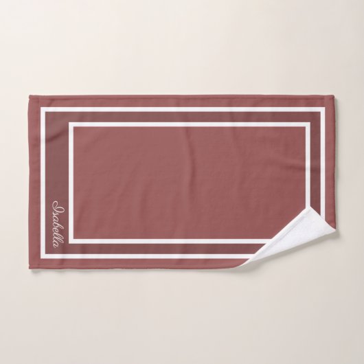 Simple Modern Marsala Bad Handdoek (Handdoek)