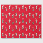 Simple modern merry Christmas calf Cow OX pattern Cadeaupapier (Vlak)